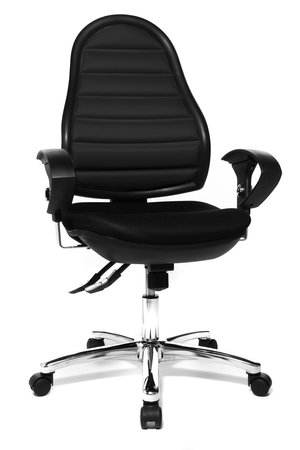 Topstar Bürodrehstuhl Flex Point SY deluxe schwarz mit höhenverstellbaren  Armlehnen